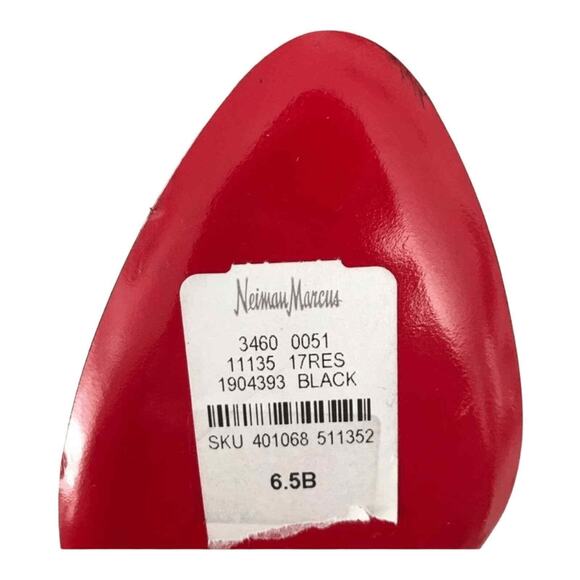 CHRISTIAN LOUBOUTIN | Me Pam 100 Black Patent Ankle Strap High Heel Size 36.5 - Picture 7 of 10